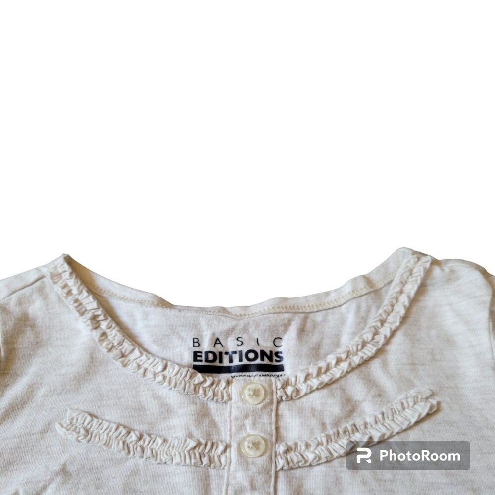 Basic Editions Cream Top - Picture 2 of 6